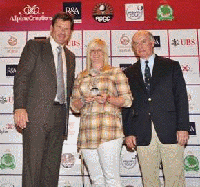 Sir Nick and one of the winners