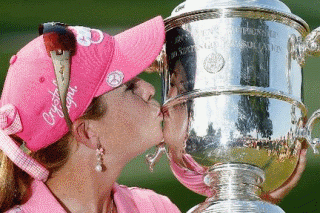 Paula Creamer with her US Open title