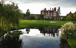 A view across the 18th green to the hotel