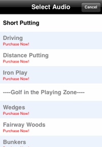 iPhone NLP Golf