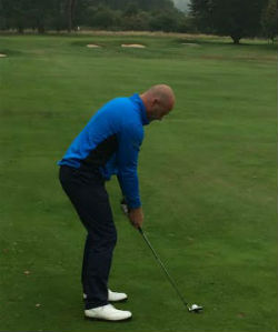 Alan Shearer golfing at Kedleston Park