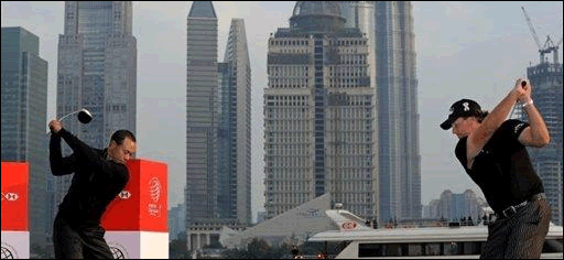 Woods and Mickleson Shanghai Showdown